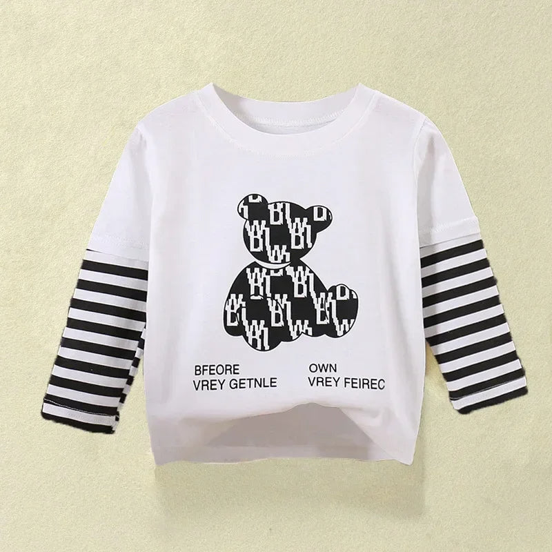 Cartoon Print Long Sleeve Sweatshirts-Cozy Stroller