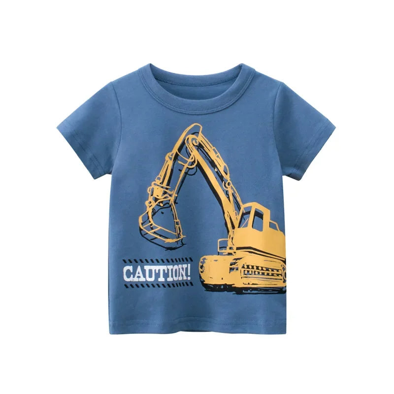 Cartoon Printed Tshirt For Kids-Cozy Stroller