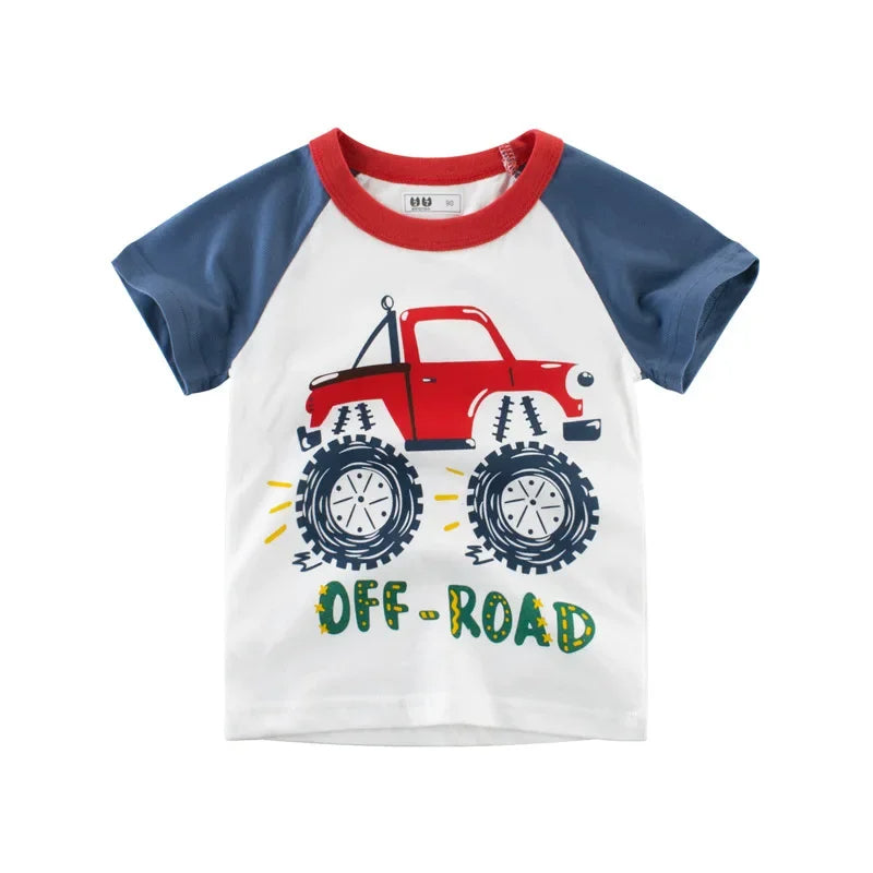 Cartoon Printed Tshirt For Kids-Cozy Stroller