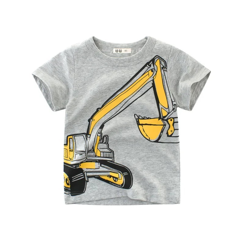 Cartoon Printed Tshirt For Kids-Cozy Stroller