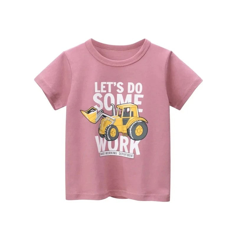 Cartoon Summer Print T Shirt-Cozy Stroller