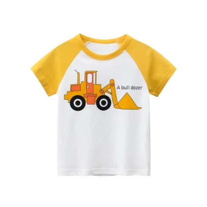 Cartoon Summer Print T Shirt-Cozy Stroller