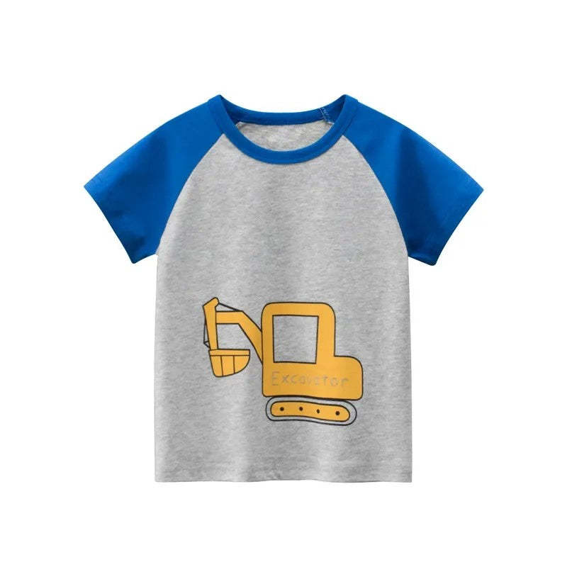 Cartoon Summer Print T Shirt-Cozy Stroller