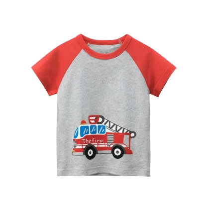 Cartoon Summer Print T Shirt-Cozy Stroller