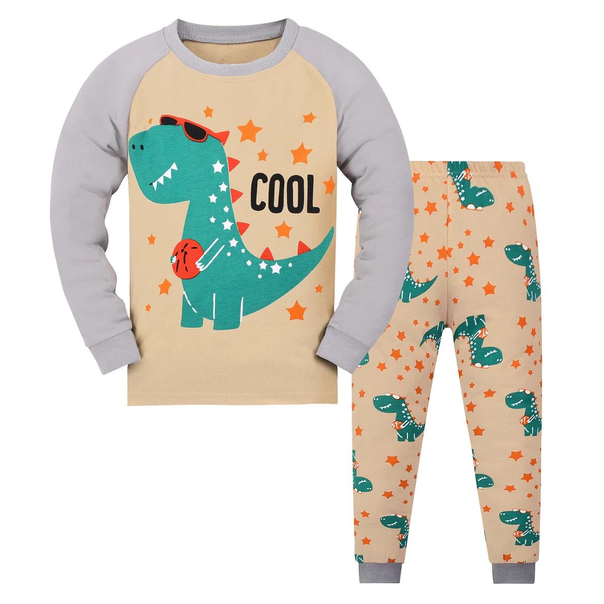 Cartoony Printed Pajamas Set-Cozy Stroller