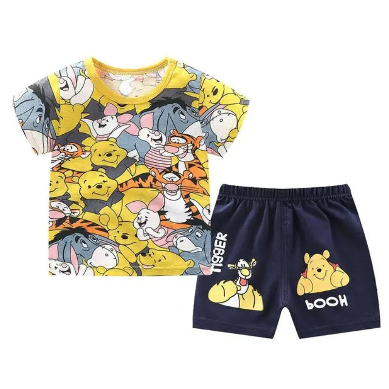 Casual Cartoon Tracksuit Set-Cozy Stroller