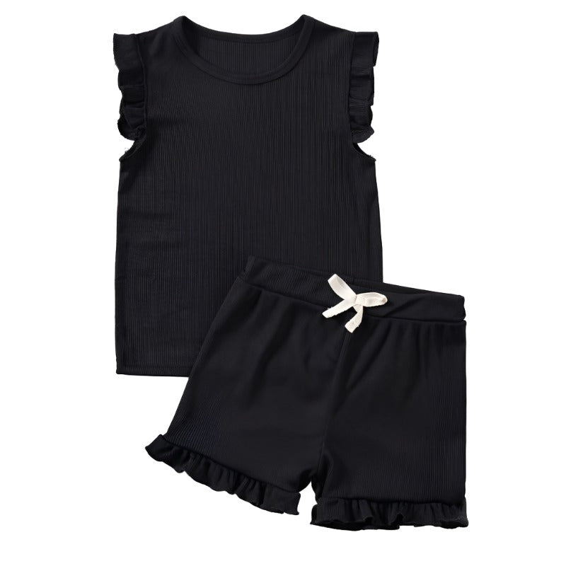 Casual Sleeveless Tops And Short Pants-Cozy Stroller