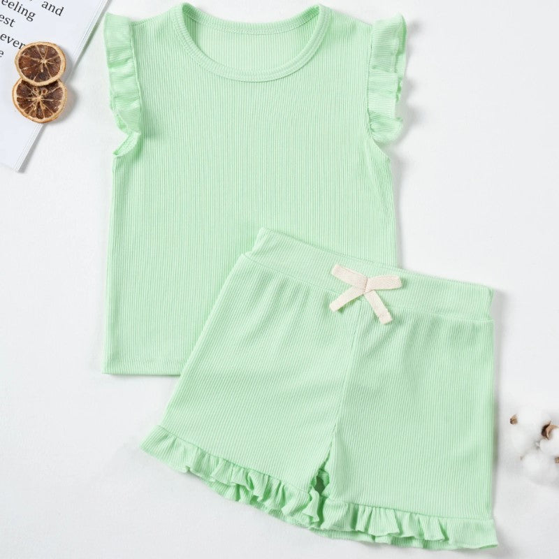 Casual Sleeveless Tops And Short Pants-Cozy Stroller