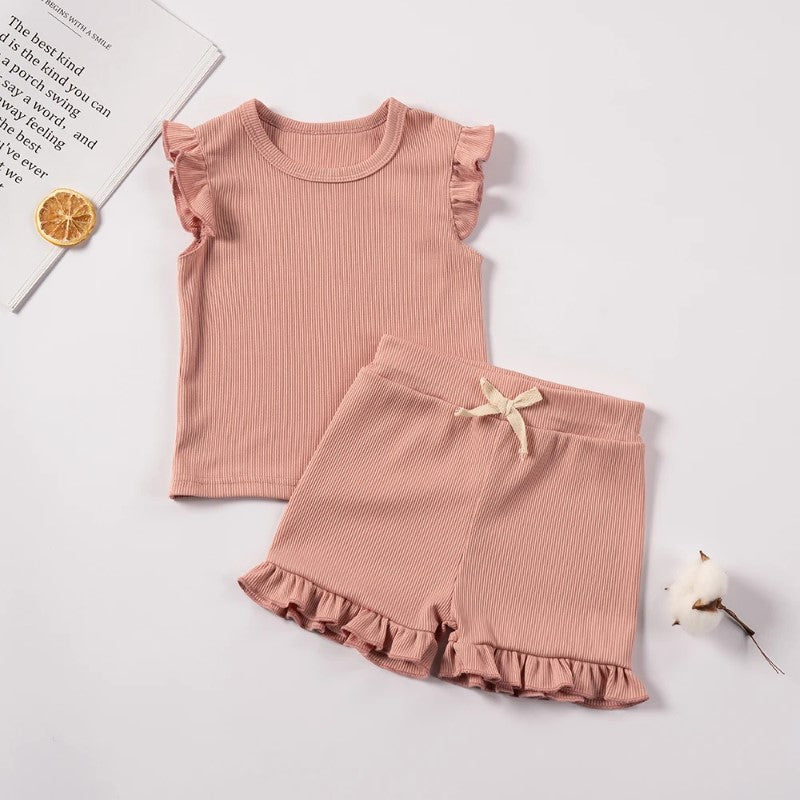 Casual Sleeveless Tops And Short Pants-Cozy Stroller