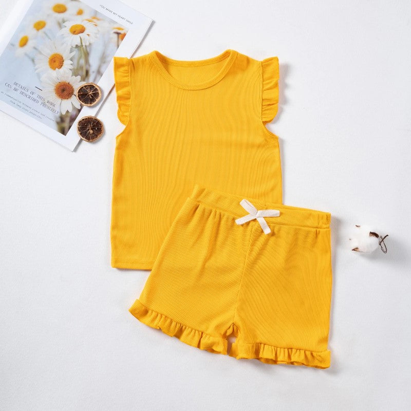 Casual Sleeveless Tops And Short Pants-Cozy Stroller