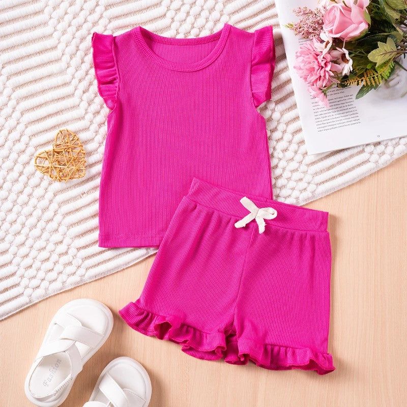 Casual Sleeveless Tops And Short Pants-Cozy Stroller