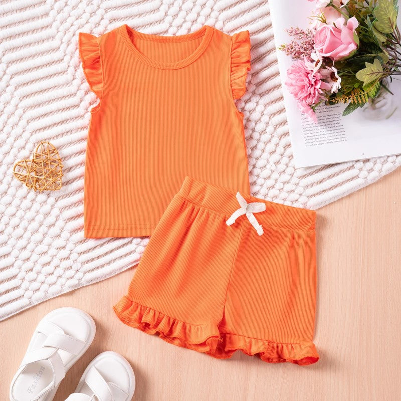 Casual Sleeveless Tops And Short Pants-Cozy Stroller