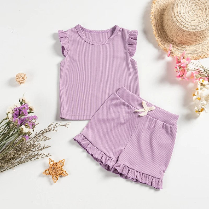 Casual Sleeveless Tops And Short Pants-Cozy Stroller