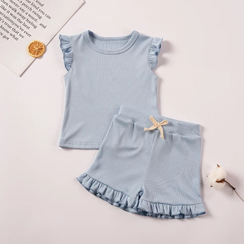 Casual Sleeveless Tops And Short Pants-Cozy Stroller