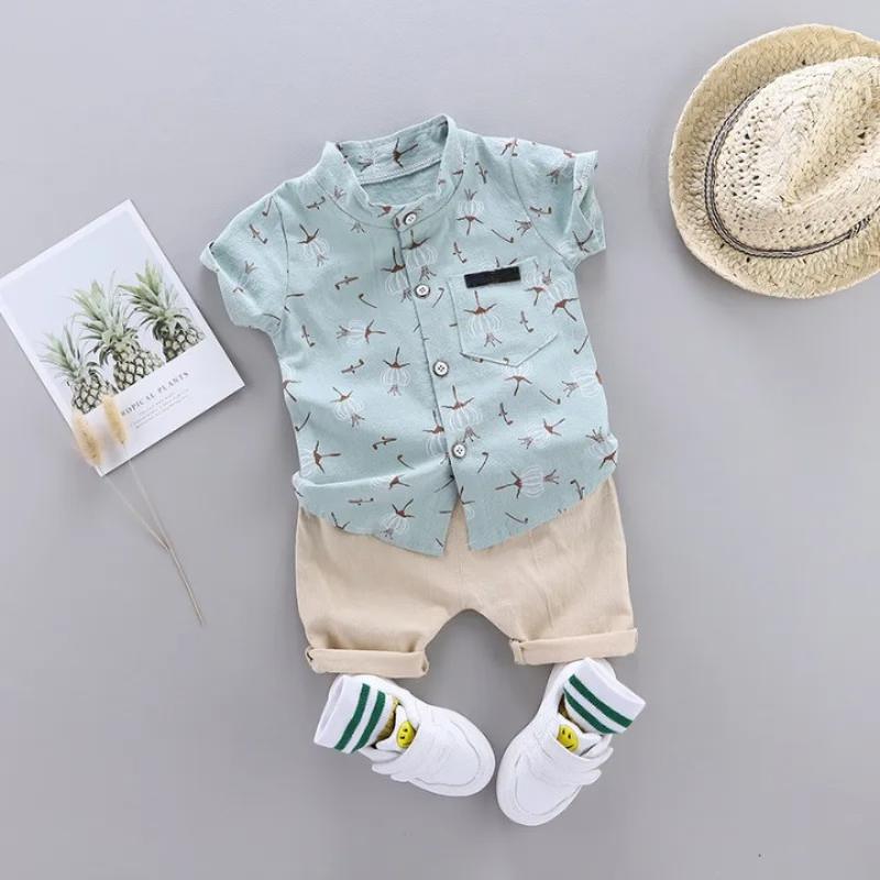 Charming Seaside Inspired Shirt And Shorts Set-Cozy Stroller