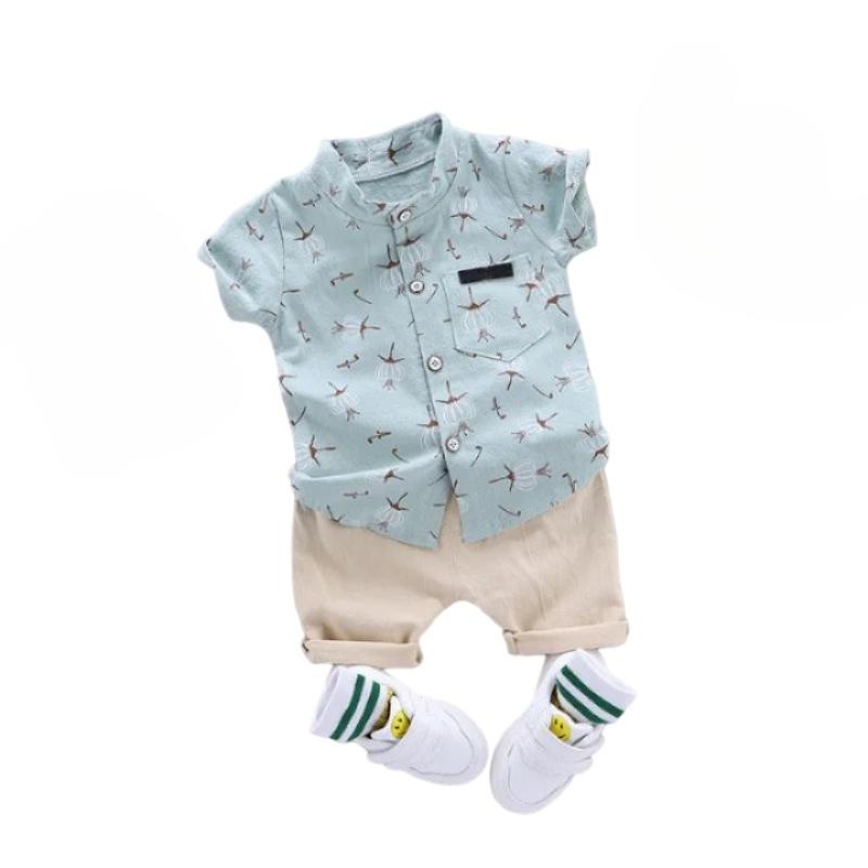 Charming Seaside Inspired Shirt And Shorts Set-Cozy Stroller