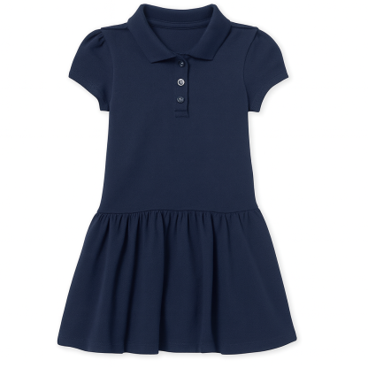 Baby Girls And Toddlers Short Sleeve Pique Polo Dress