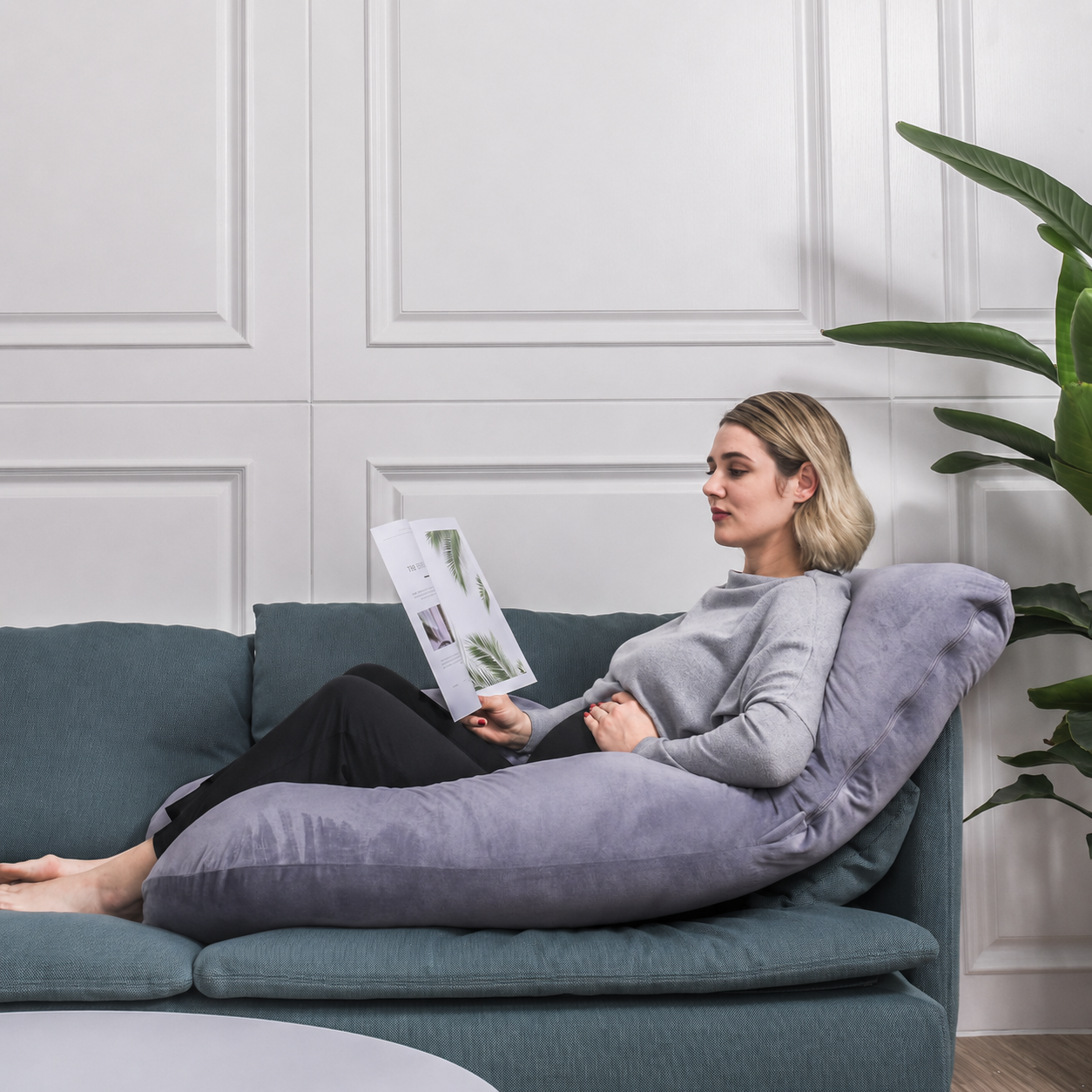 Full Length Maternity Pillow For Side Sleeping
