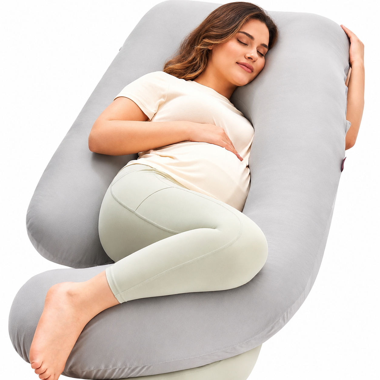 Full Length Maternity Pillow For Side Sleeping