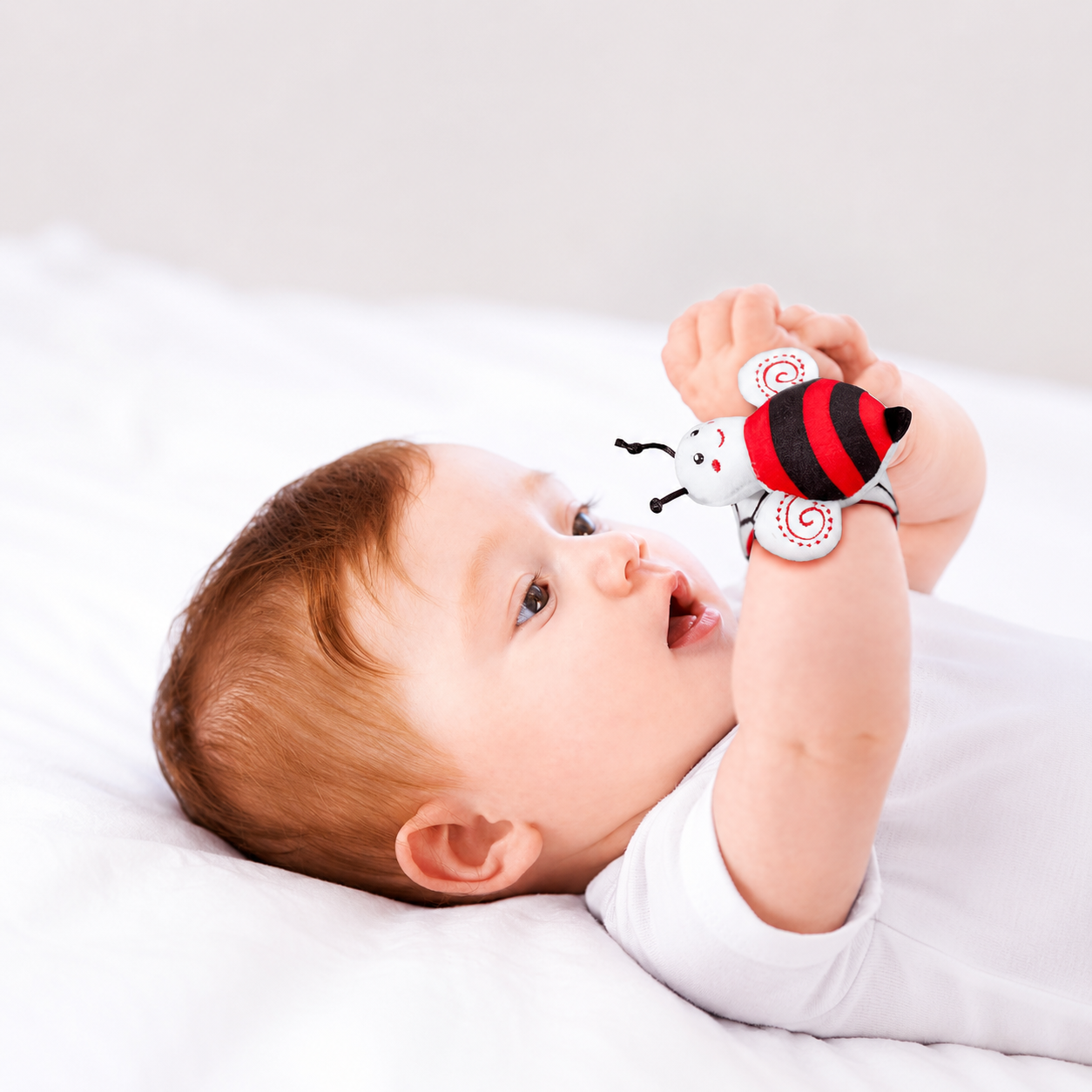 Garden Bug Characters Themed Wrist Rattles and Foot Finder Socks Set