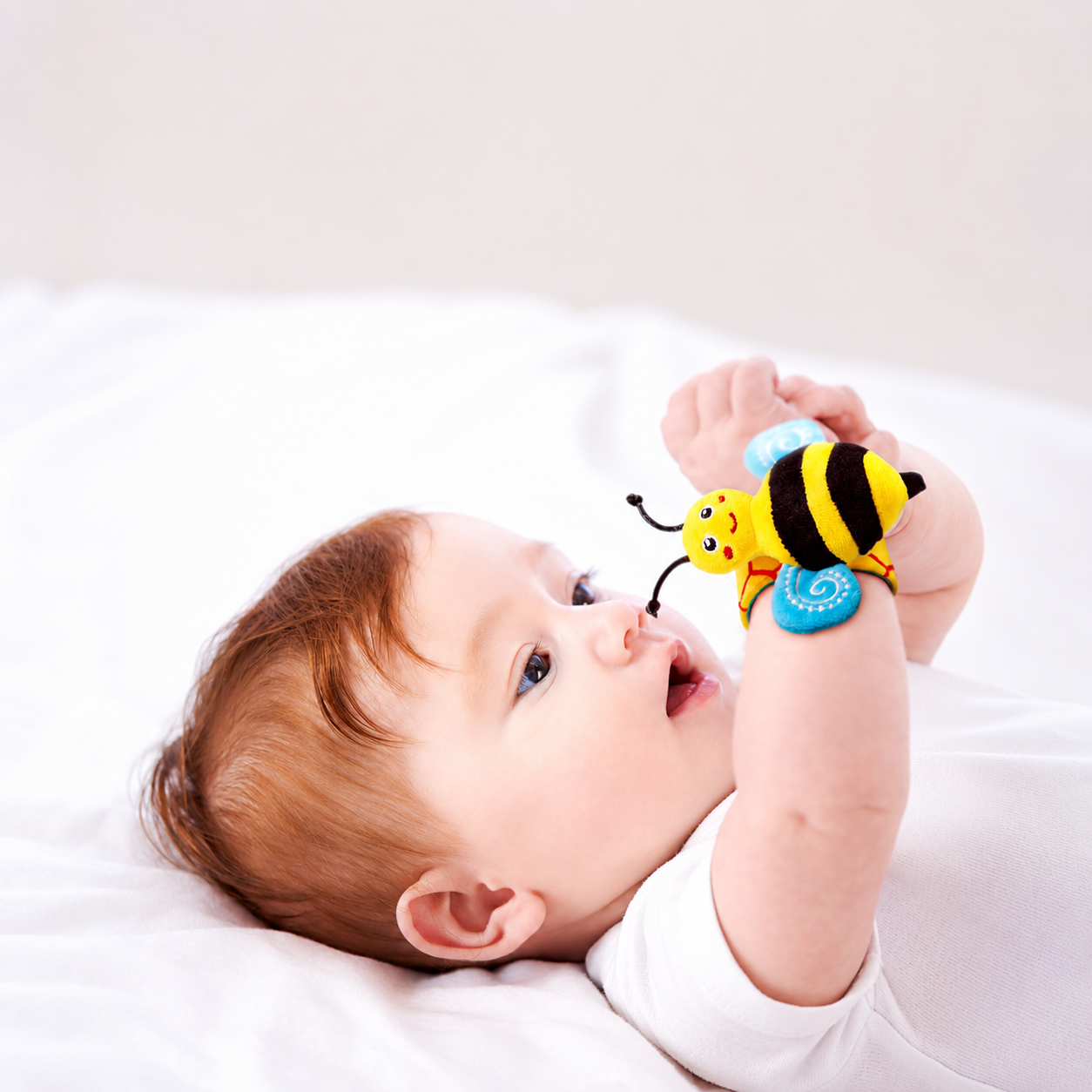 Garden Bug Characters Themed Wrist Rattles and Foot Finder Socks Set