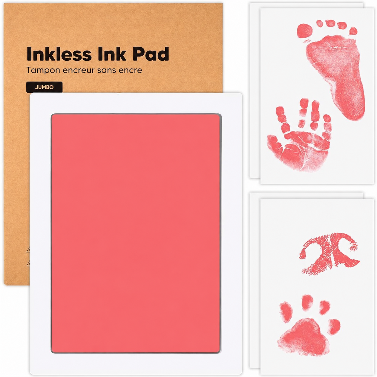 Handprint And Footprint Kit With Square Ink Pads