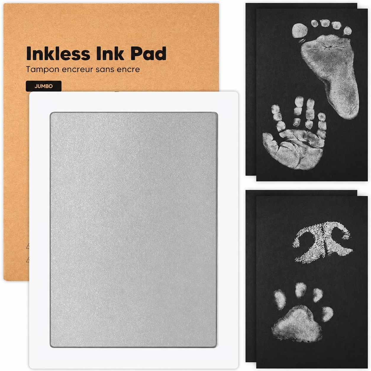 Handprint And Footprint Kit With Square Ink Pads