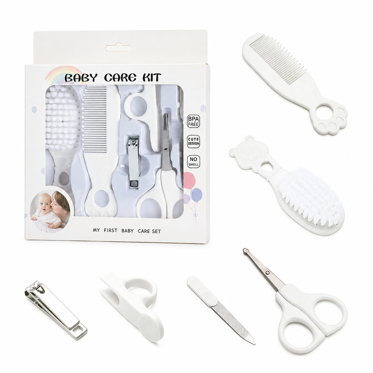 6 Pieces Daily Care Grooming Set For Kids