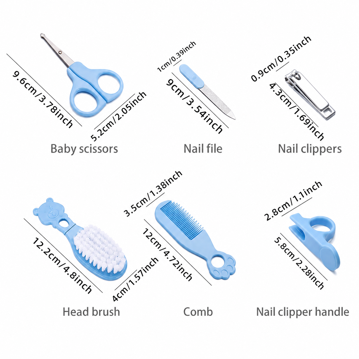 6 Pieces Daily Care Grooming Set For Kids