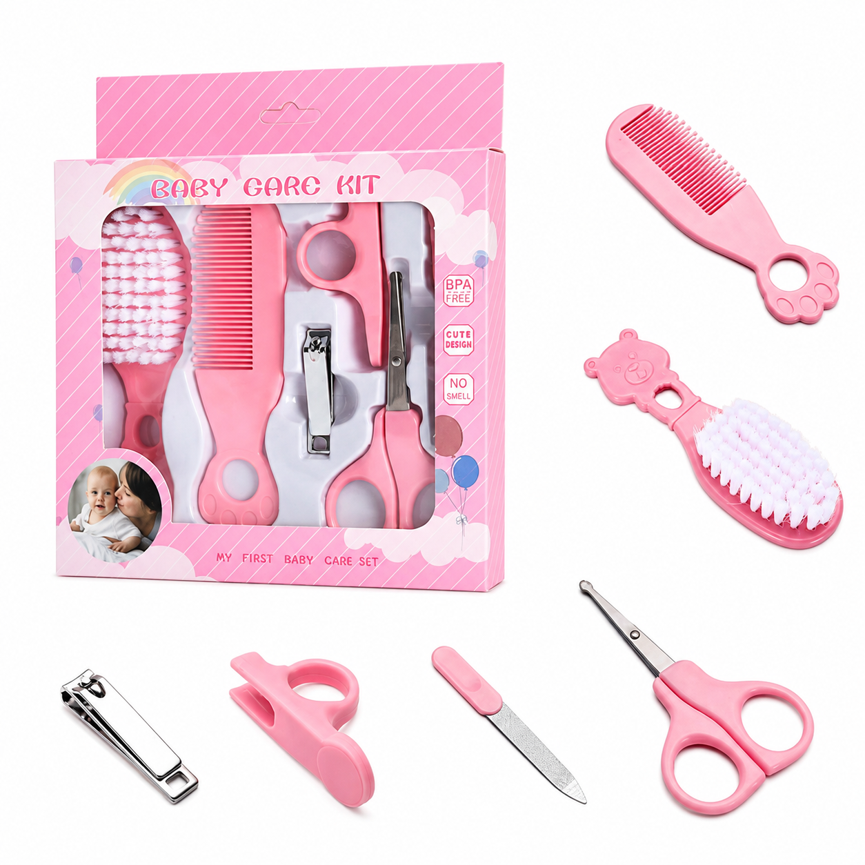 6 Pieces Daily Care Grooming Set For Kids