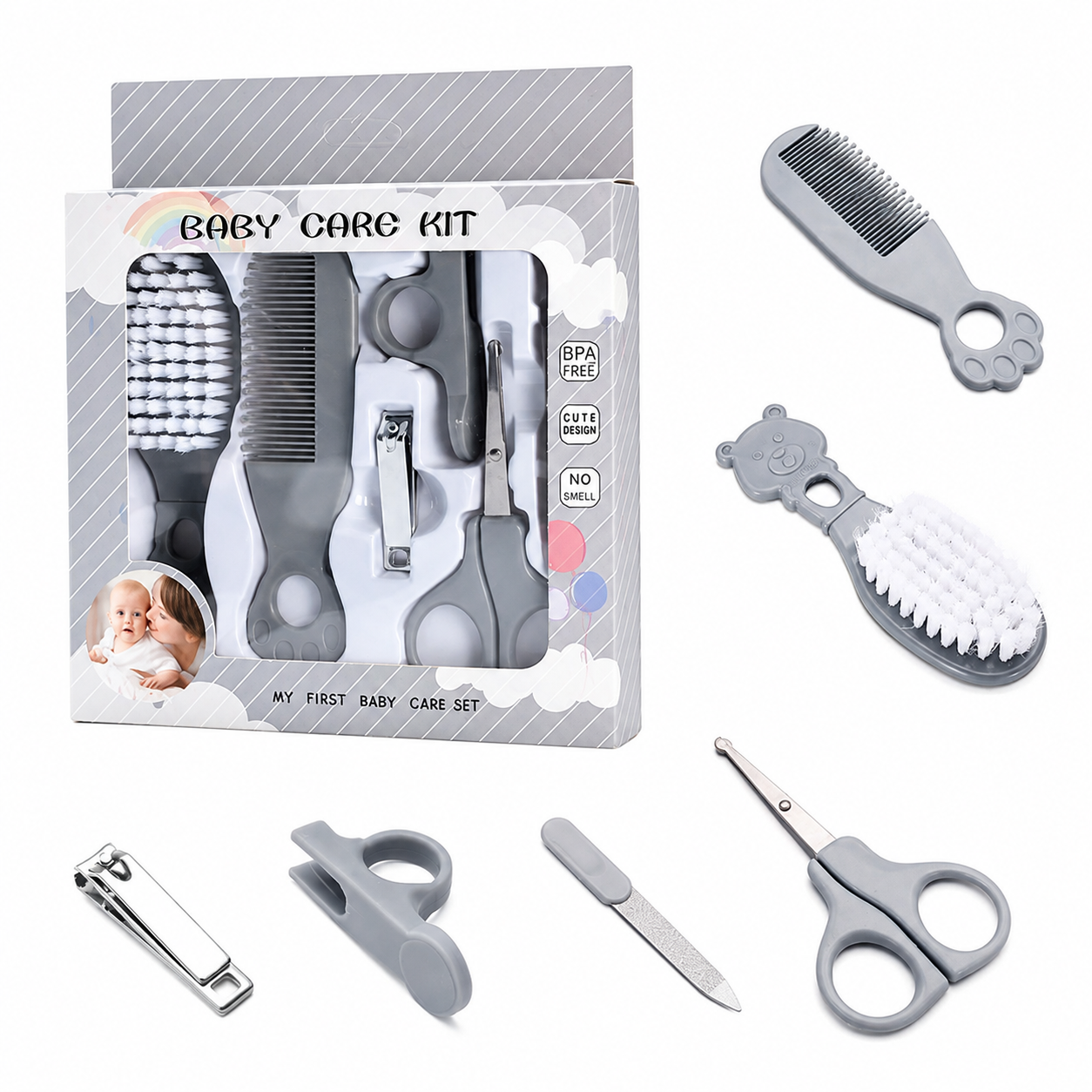 6 Pieces Daily Care Grooming Set For Kids