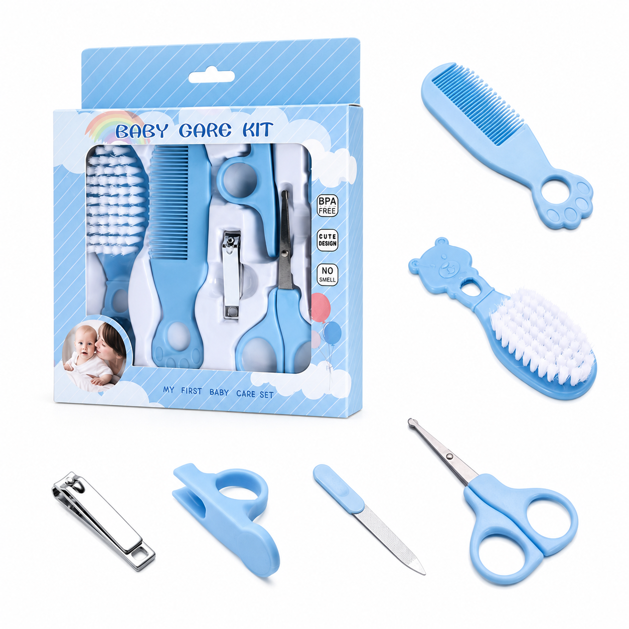 6 Pieces Daily Care Grooming Set For Kids