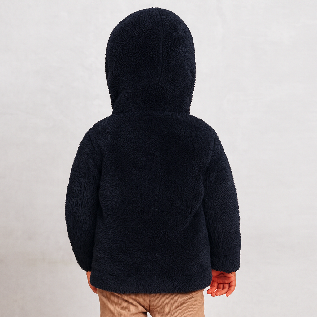 Kids Long Sleeve Sherpa Zip Up Hoodie for Girls