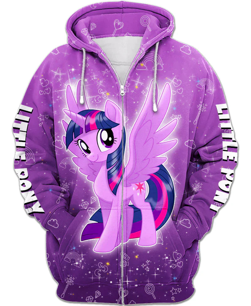 Children Little Pony Zip Up Hoodie-Cozy Stroller