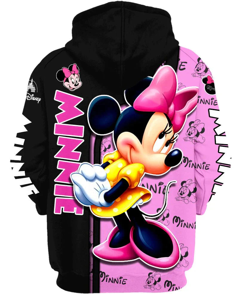 Children Minnie Mouse Zip Up Hoodie-Cozy Stroller