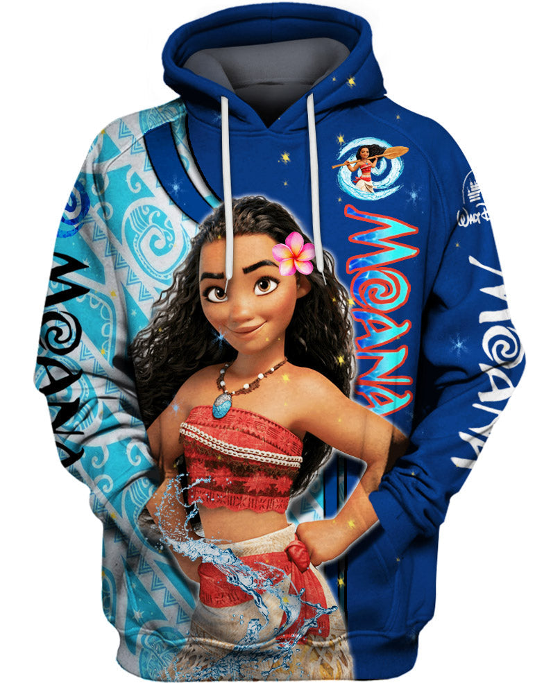 Children Moana Printed Hoodie-Cozy Stroller