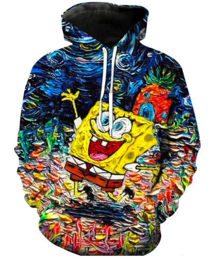 Children SpongeBob Square Pants Hoodie-Cozy Stroller