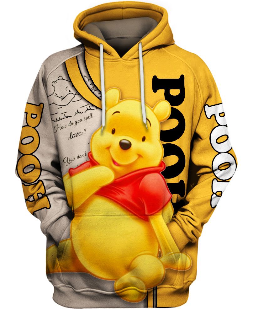 Children Winnie The Pooh Printed Hoodie-Cozy Stroller