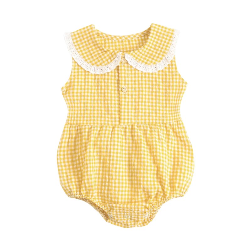 Classic Gingham Romper-Cozy Stroller