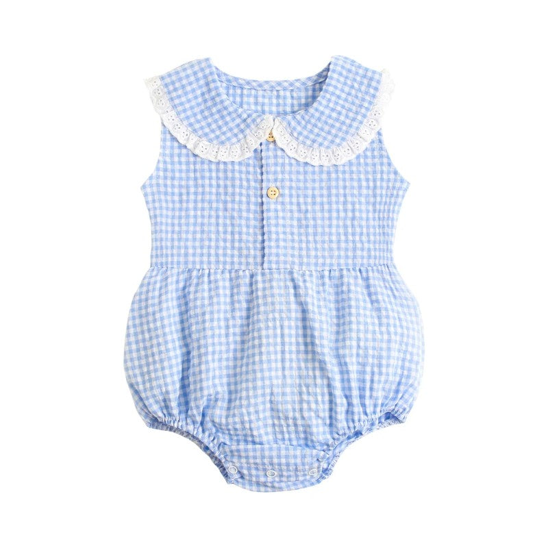 Classic Gingham Romper-Cozy Stroller
