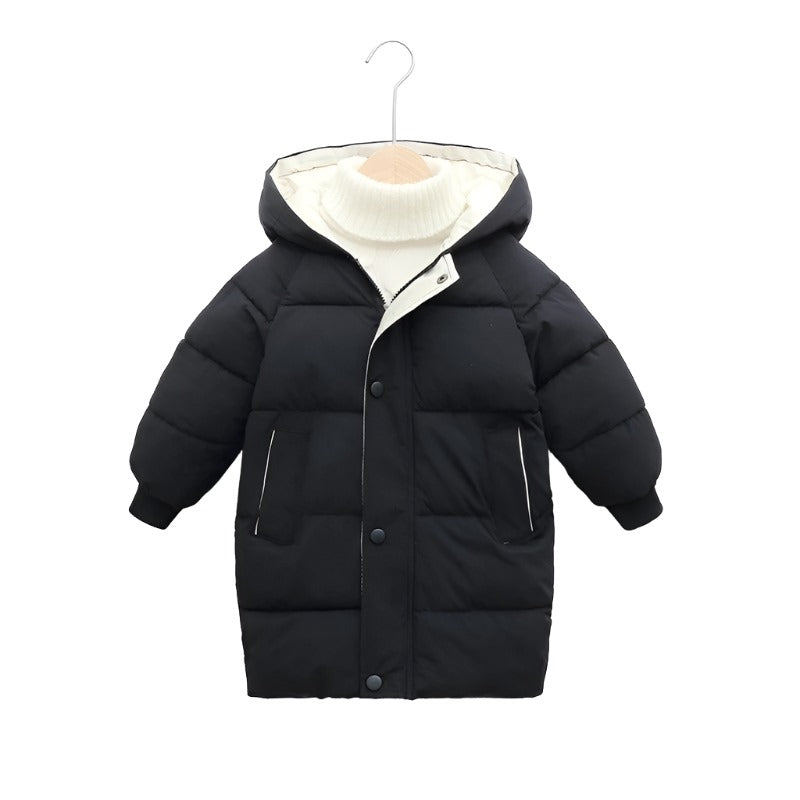 Classic Winter Puffer Jacket with Hood-Cozy Stroller