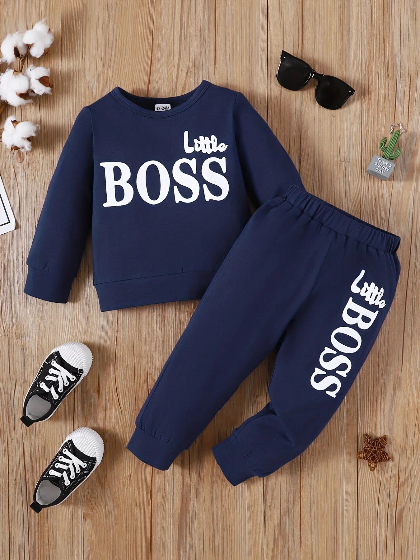 Little Boss Casual Outfit Set For children-Cozy Stroller
