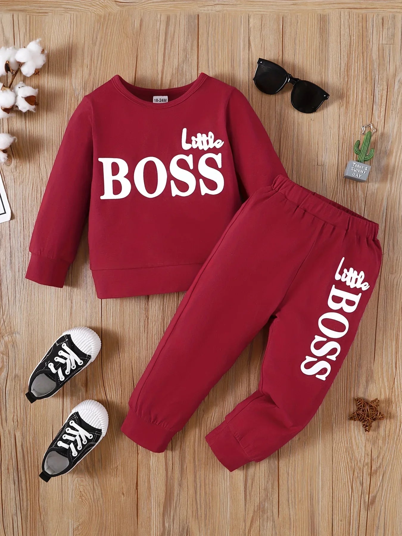 Little Boss Casual Outfit Set For children-Cozy Stroller
