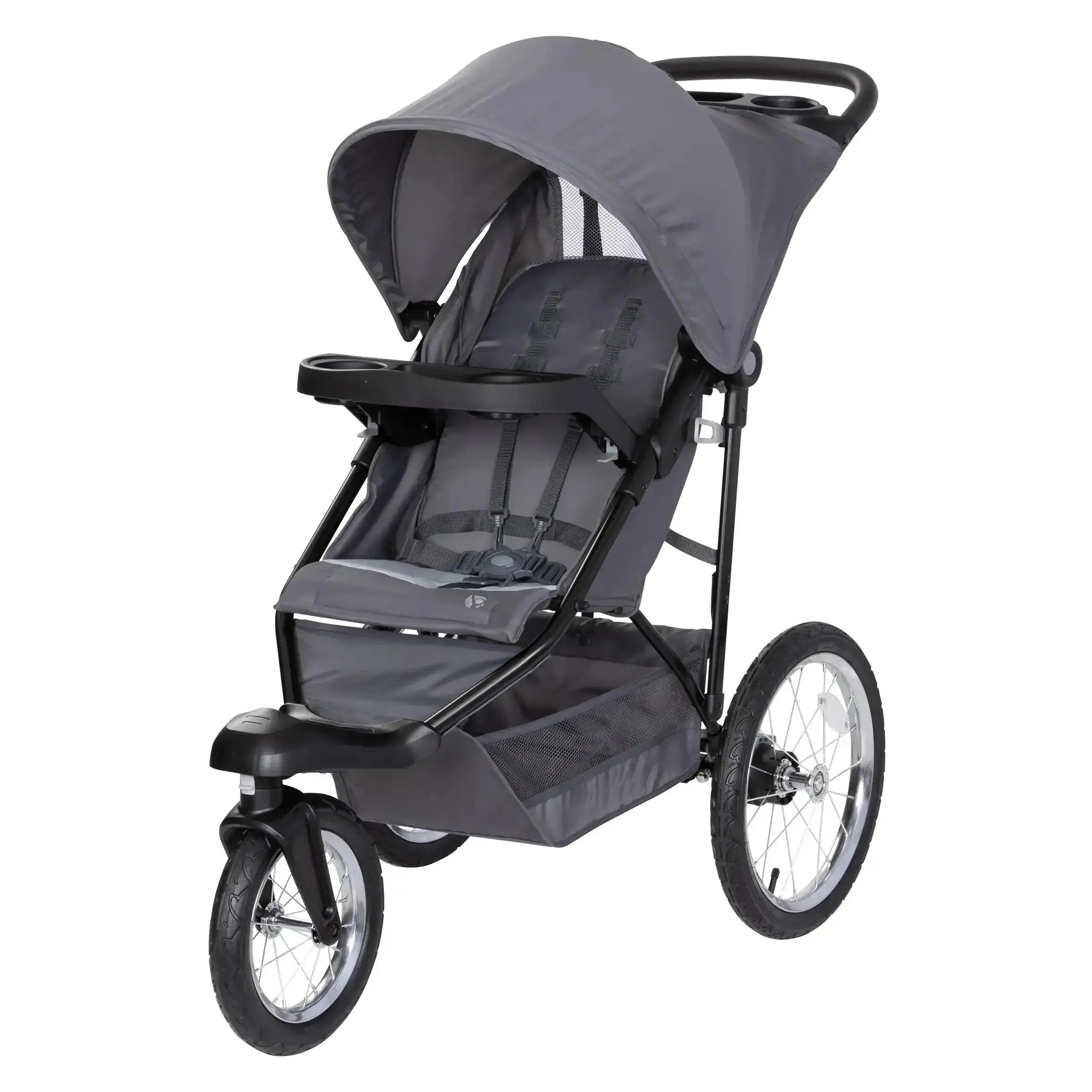 Compact Foldable Jogger Stroller w/ Large Ratcheting Canopy 