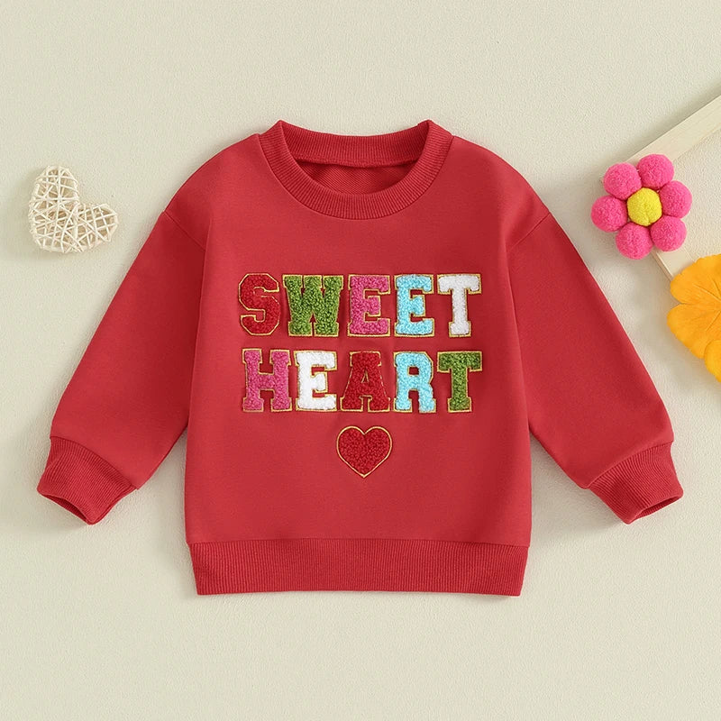 Cordate Patterned Long Sleeve Sweatshirts-Cozy Stroller