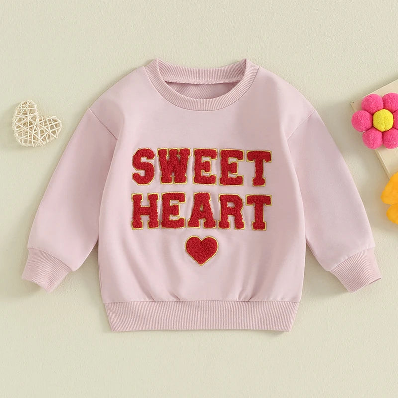 Cordate Patterned Long Sleeve Sweatshirts-Cozy Stroller
