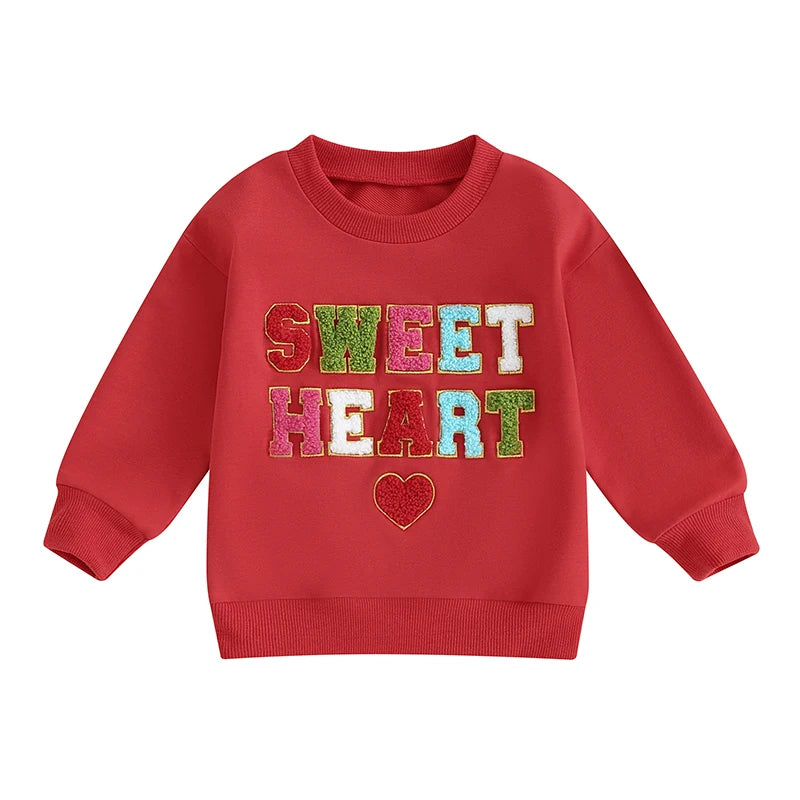 Cordate Patterned Long Sleeve Sweatshirts-Cozy Stroller