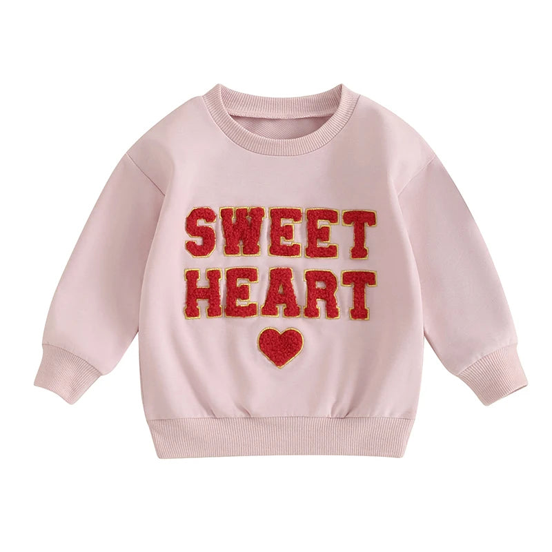 Cordate Patterned Long Sleeve Sweatshirts-Cozy Stroller