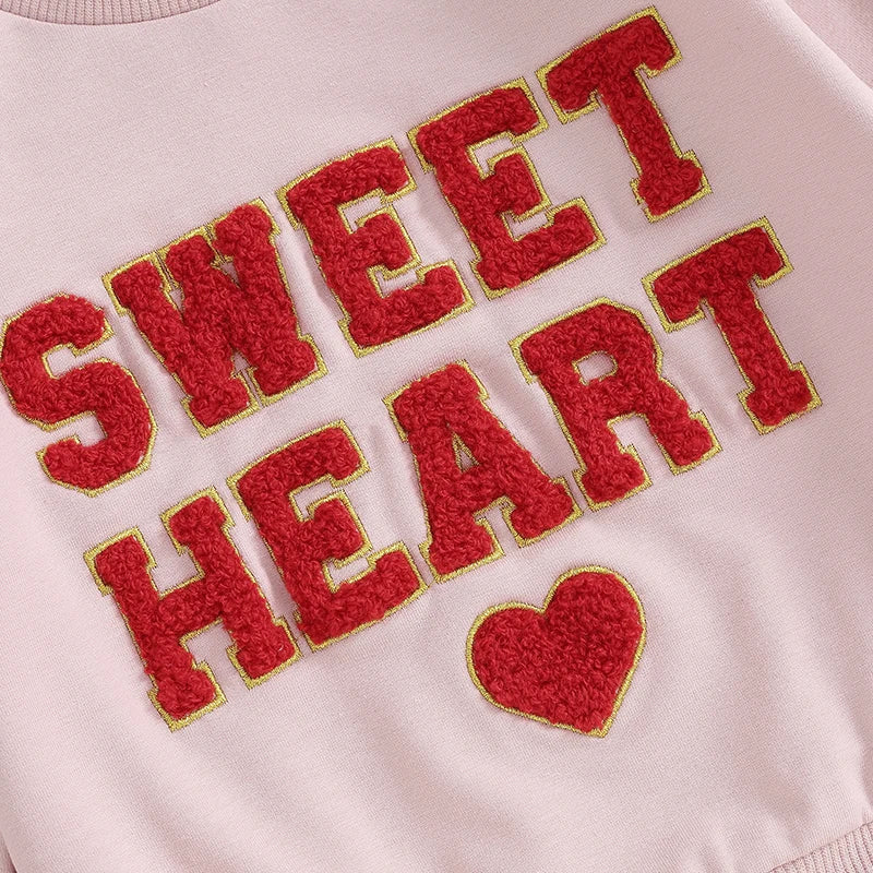 Cordate Patterned Long Sleeve Sweatshirts-Cozy Stroller