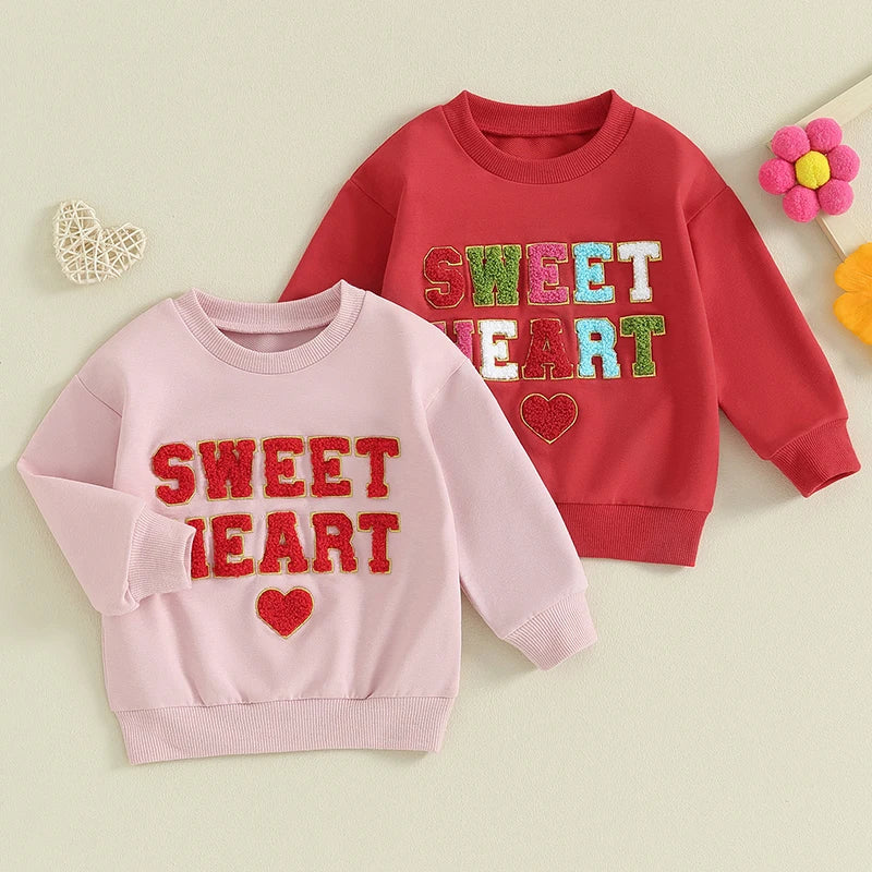 Cordate Patterned Long Sleeve Sweatshirts-Cozy Stroller